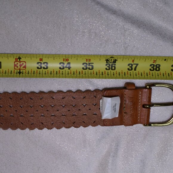 J.Crew Women’s Medium Light Brown Leather Belt Classic Adjustable Fashion Access - Picture 8 of 8